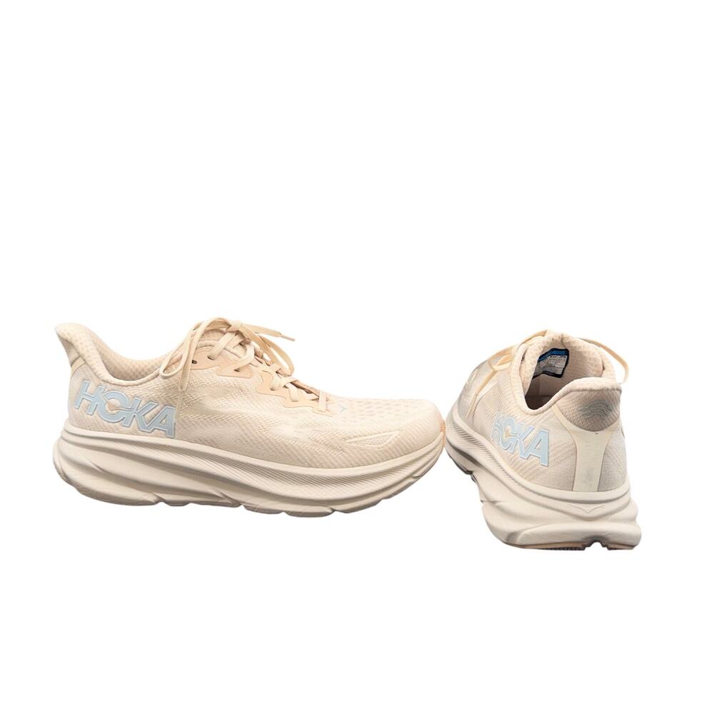 Hoka One One Clifton 9 Men’s 10.5 Beige Running Shoes Sneakers